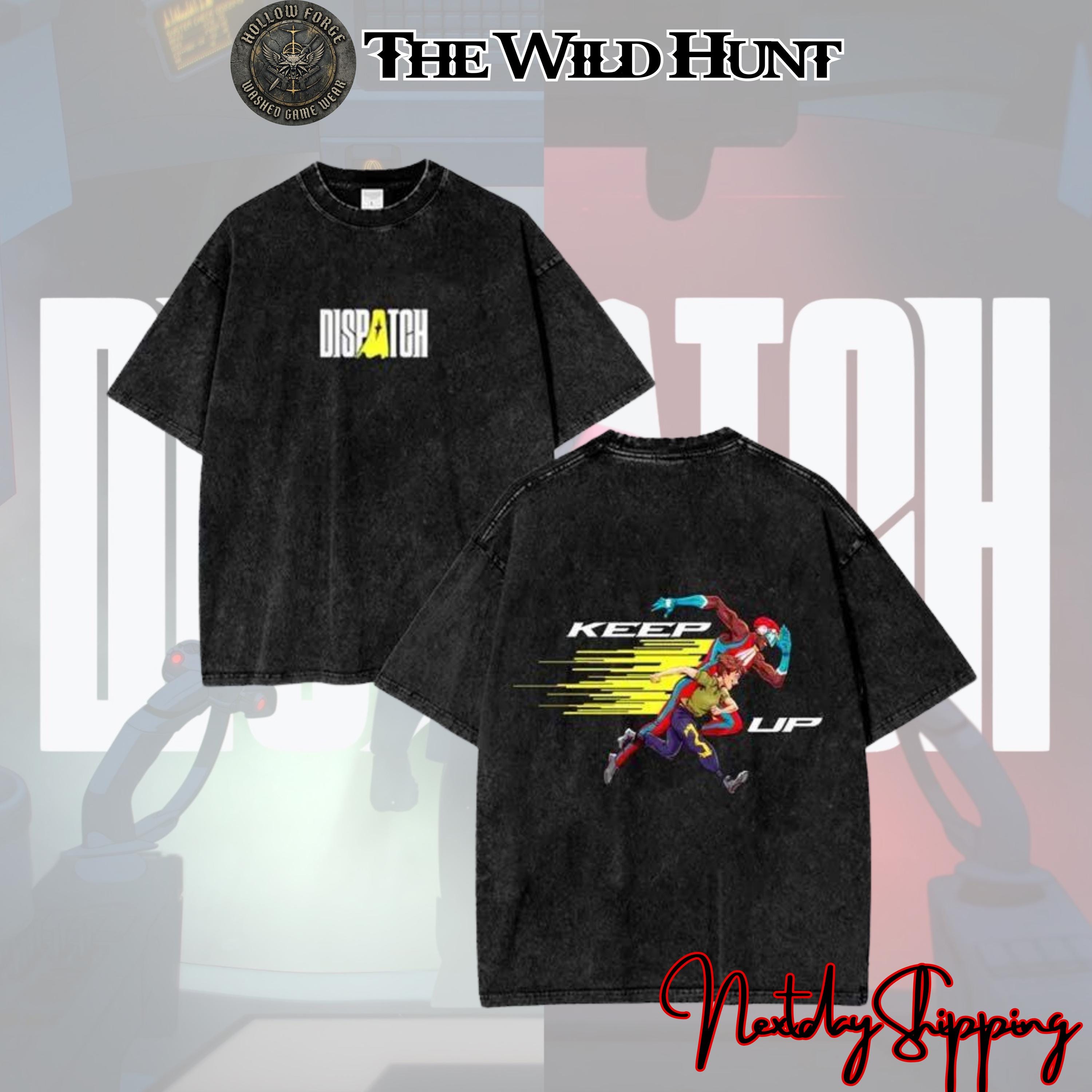 Dispatch Chase Keep Up Super Hero Game T-Shirt Unisex S-5XL, Dispatch 2025 Acid Washed Tee TV Show Gift For Comic Lover, Movie Lover