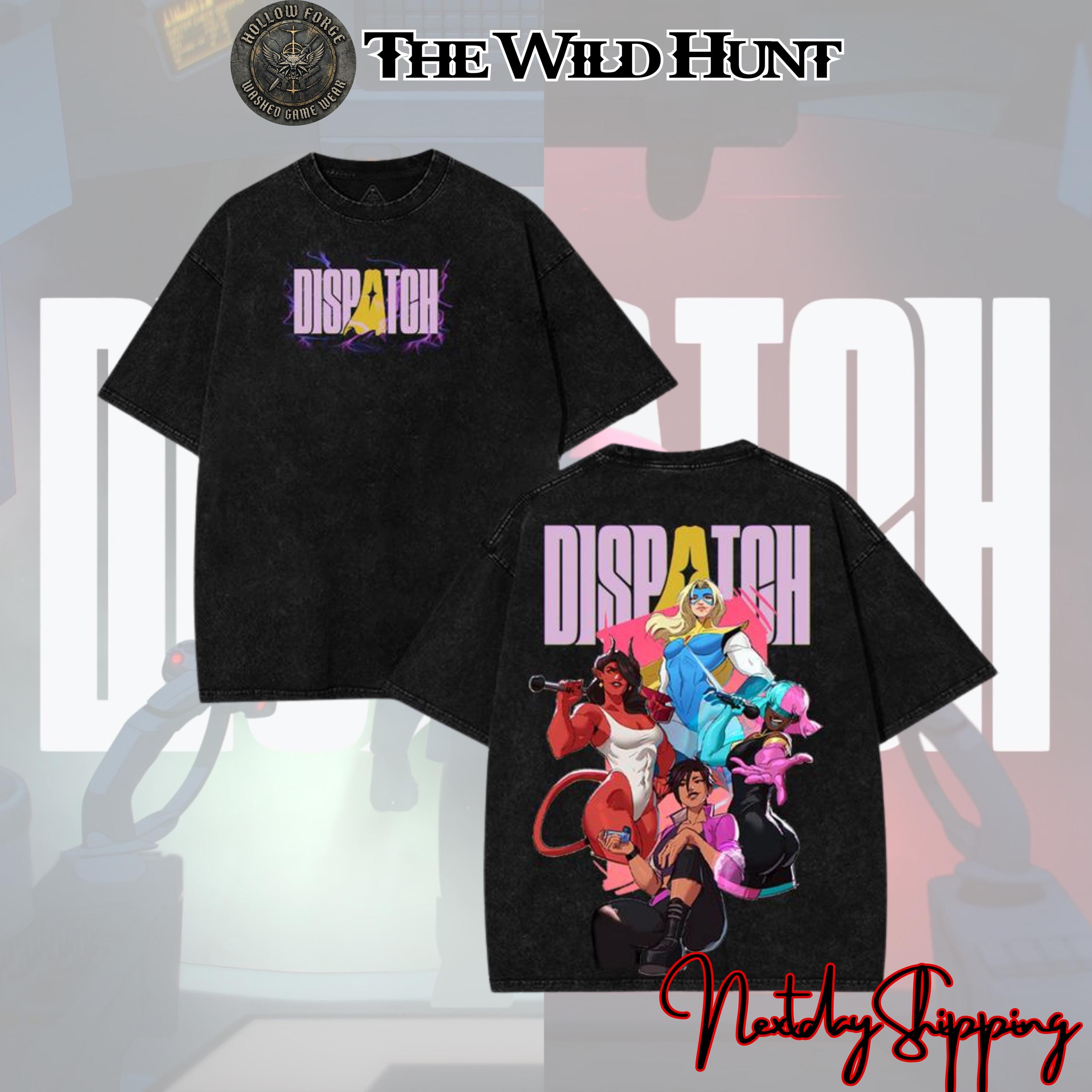 Dispatch Game Blonde Blazer Invisigal Prism Girl Comic Super Hero Cartoon Game Movie Game 2 sided Washed Printed Graphic Tees Game Merch