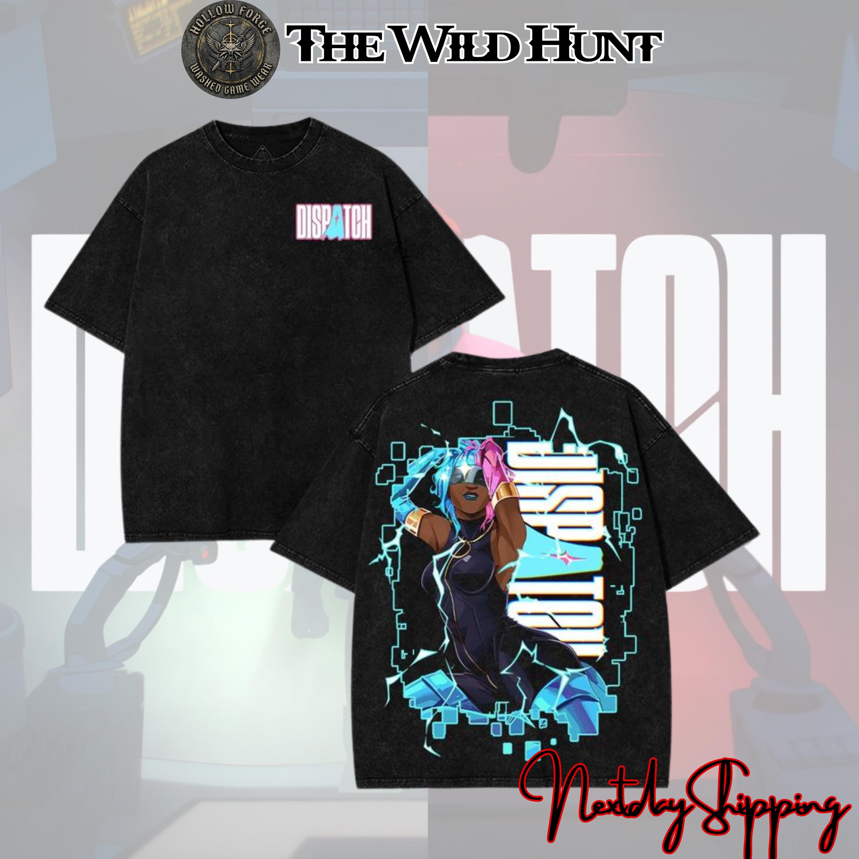 Dispatch game Invisigal Girl Action rpg Comic Super Hero Cartoon Game Movie Game 2 sided Washed Printed Graphic Tees Game Merch