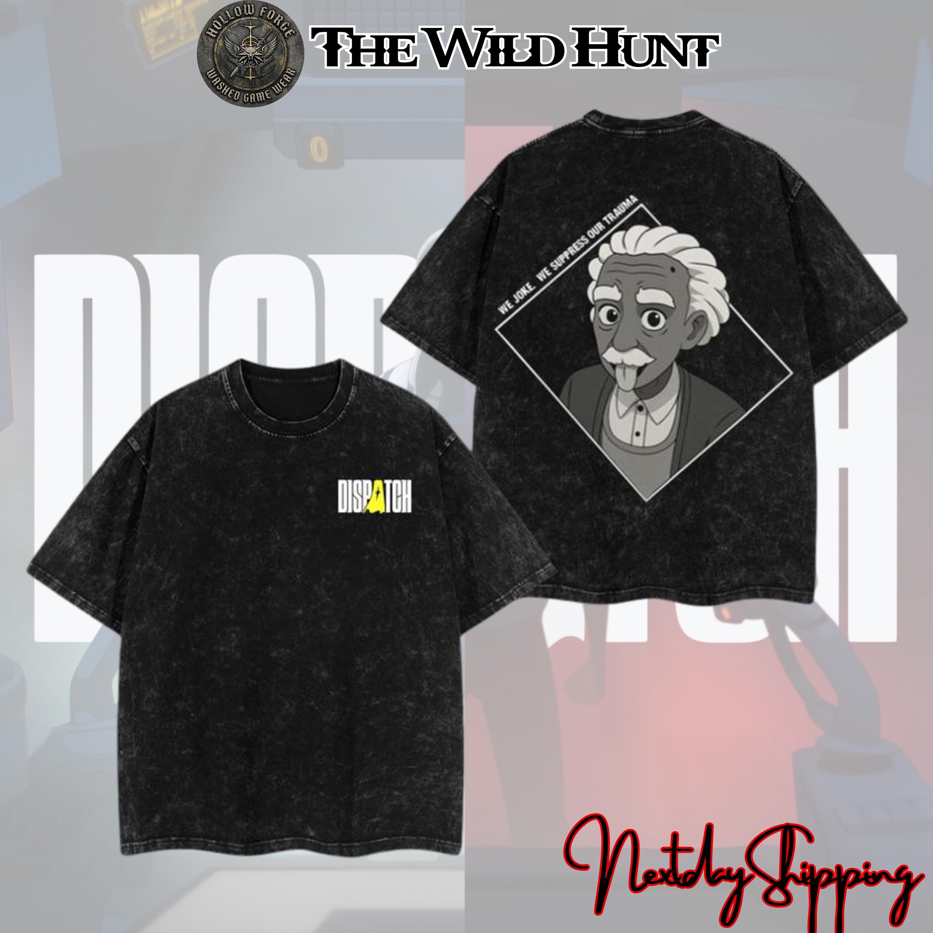 Dispatch V2 Super Hero Game Double Printed Oversize Lightweight Acid Washed Tee TV Show Graphic Top Cotton Gift For Comic Lover, Movie Lover