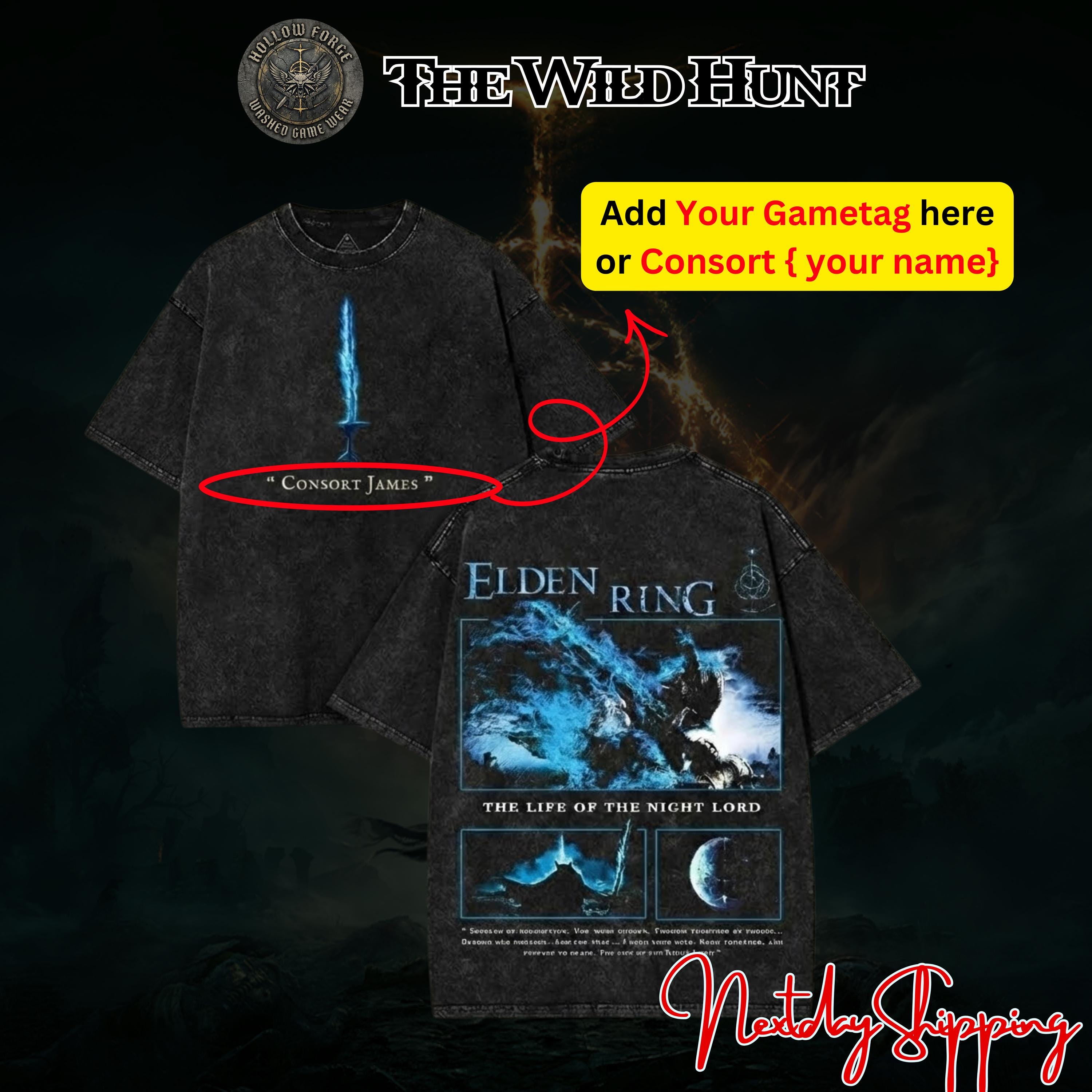 Personalized Elden Ring Shirt/Hoodie – Customizable  Graphic Tee, Premium Quality Wash, Unisex Streetwear, Perfect Shirt for Gamers