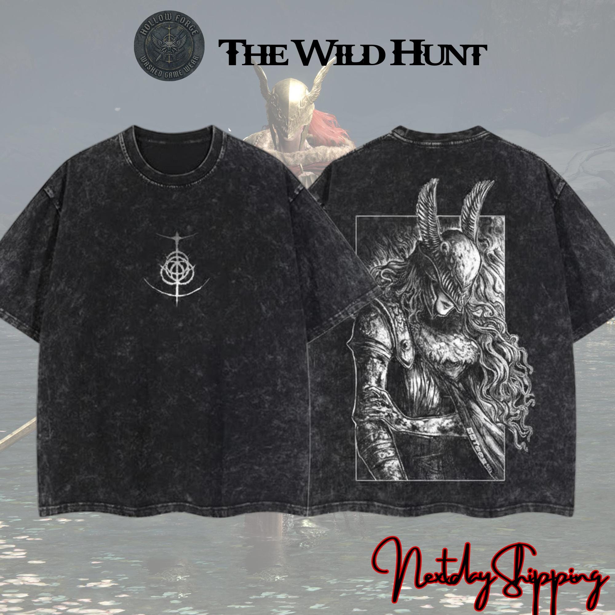 Retro Limited Vintage Malenia Elden Ring Boss, From Software Collection Game Oversized Washed Tee , Gaming shirt Gift for him