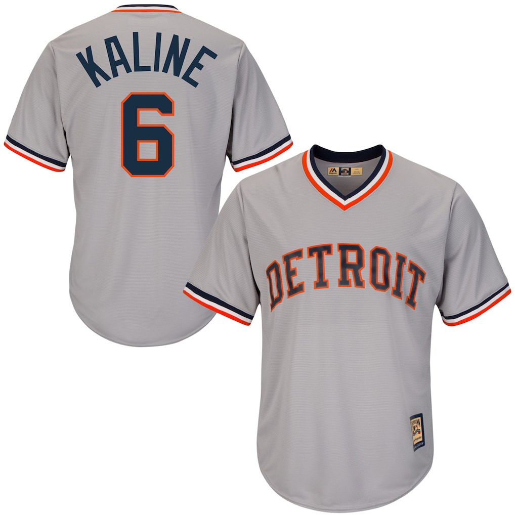 Al Kaline Majestic Gray Road Cool Base Cooperstown Collection Detroit Tigers MLB Jersey