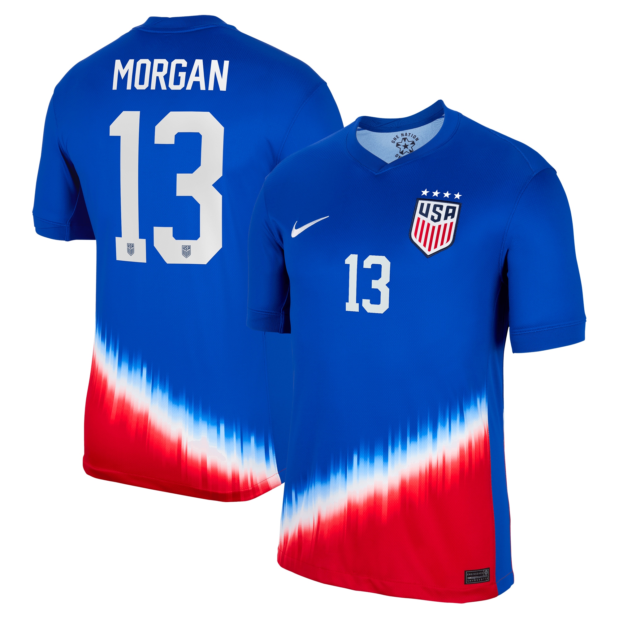 Alex Morgan 2024 Away Stadium Player Royal Blue USWNT Soccer Jersey