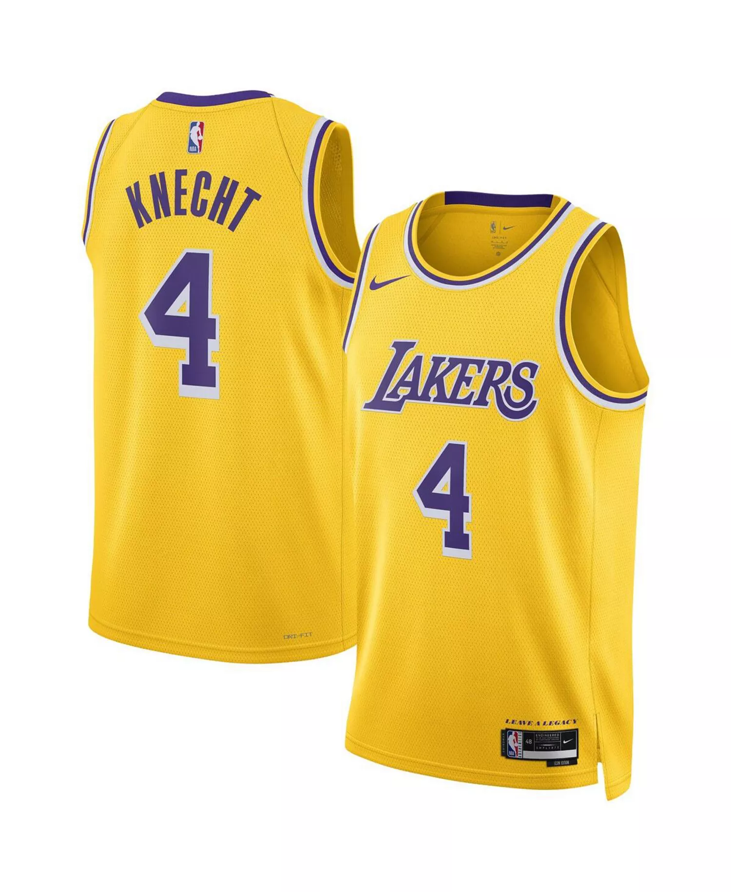 Dalton Knecht Gold Swingman Los Angeles Lakers NBA Jersey
