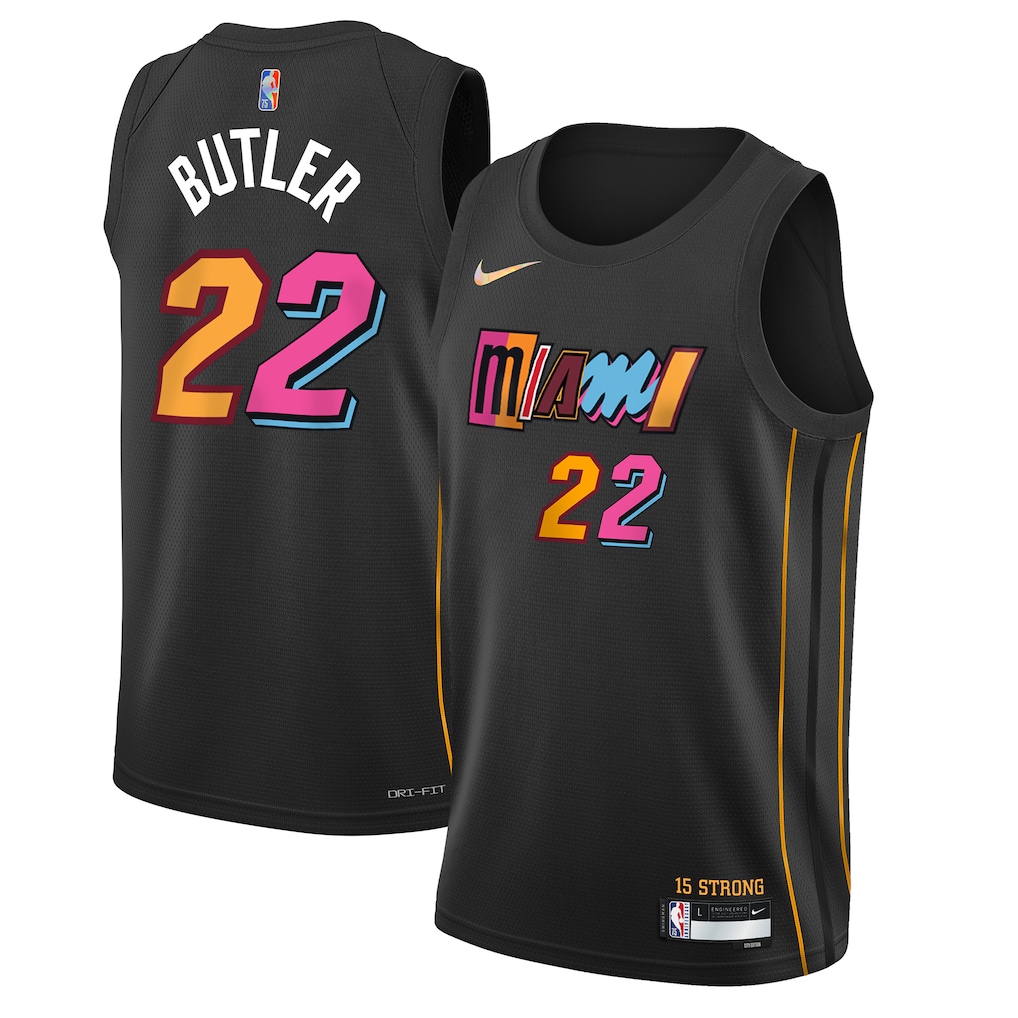 Jimmy Butler #22 Black 2023 Finals City Edition Stitched Miami Heat NBA Jersey