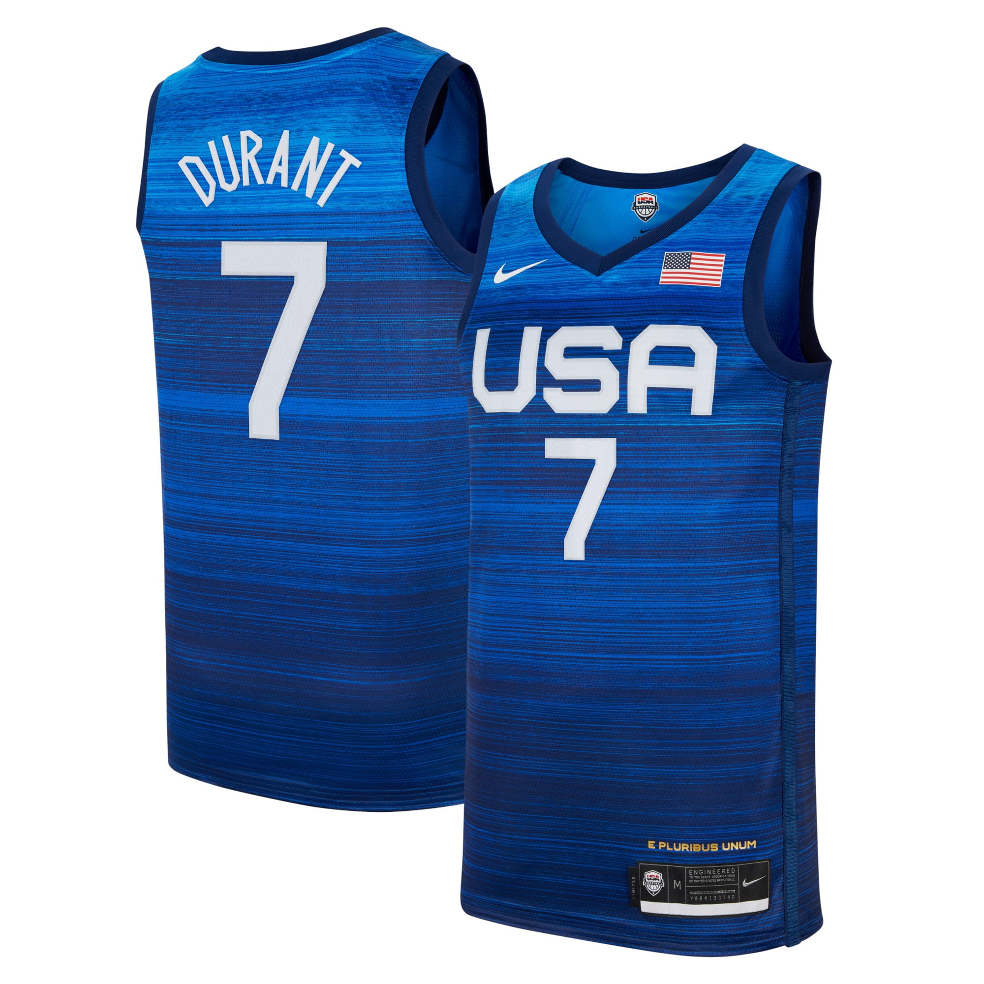 Kevin Durant #7 Tokyo Olympics 2021 Blue Away USA Basketball Jersey